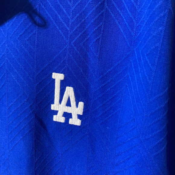 Sample tommy Bahamas los angles dodgers embroidered stitch Hawaiian button shirt - Picture 6 of 12